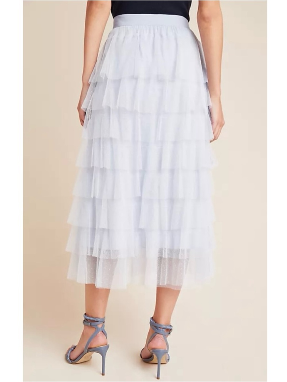 Anthropologie Ashley Tulle Midi Skirt Medium - Picture 15 of 16